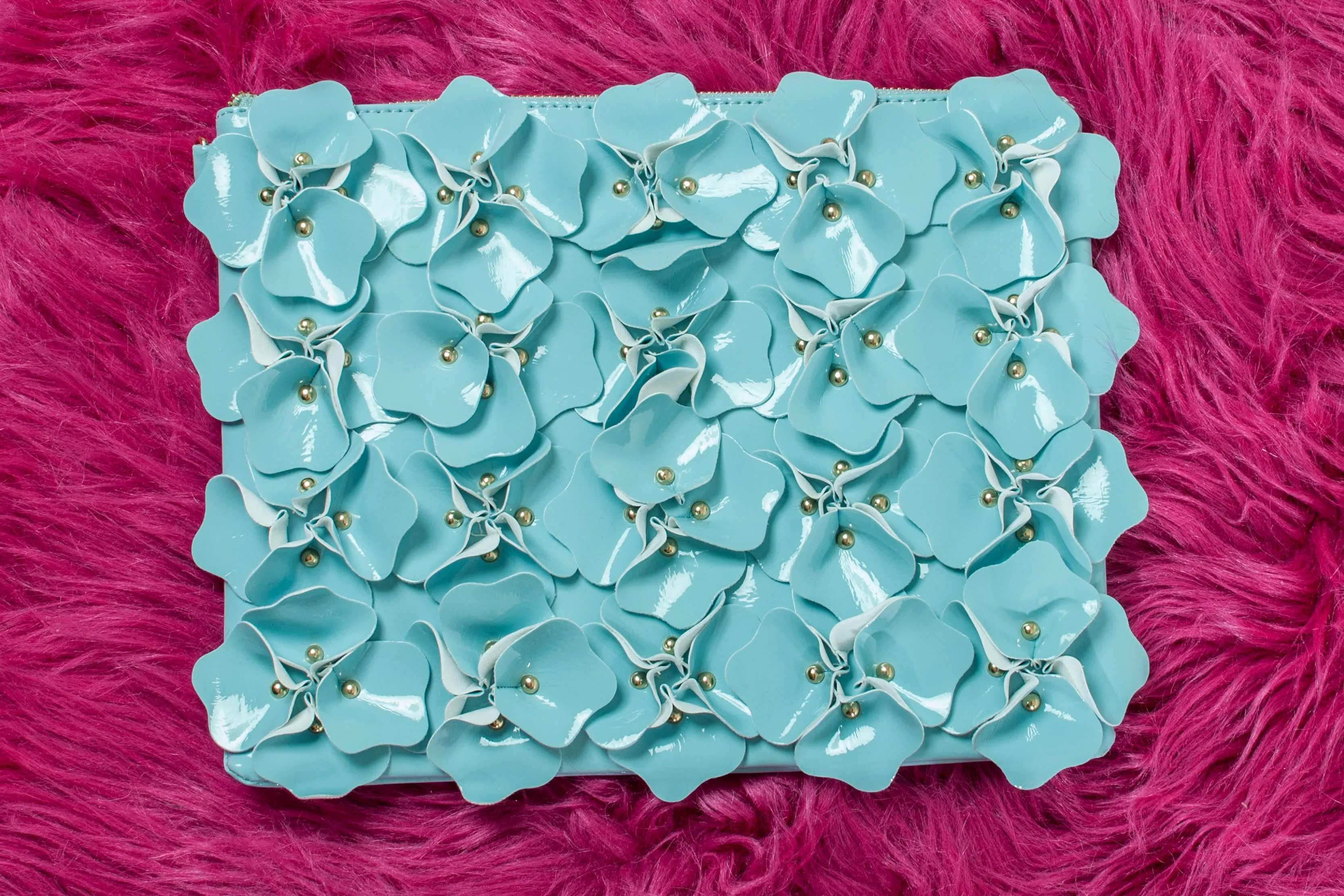 Blue Flower Clutch