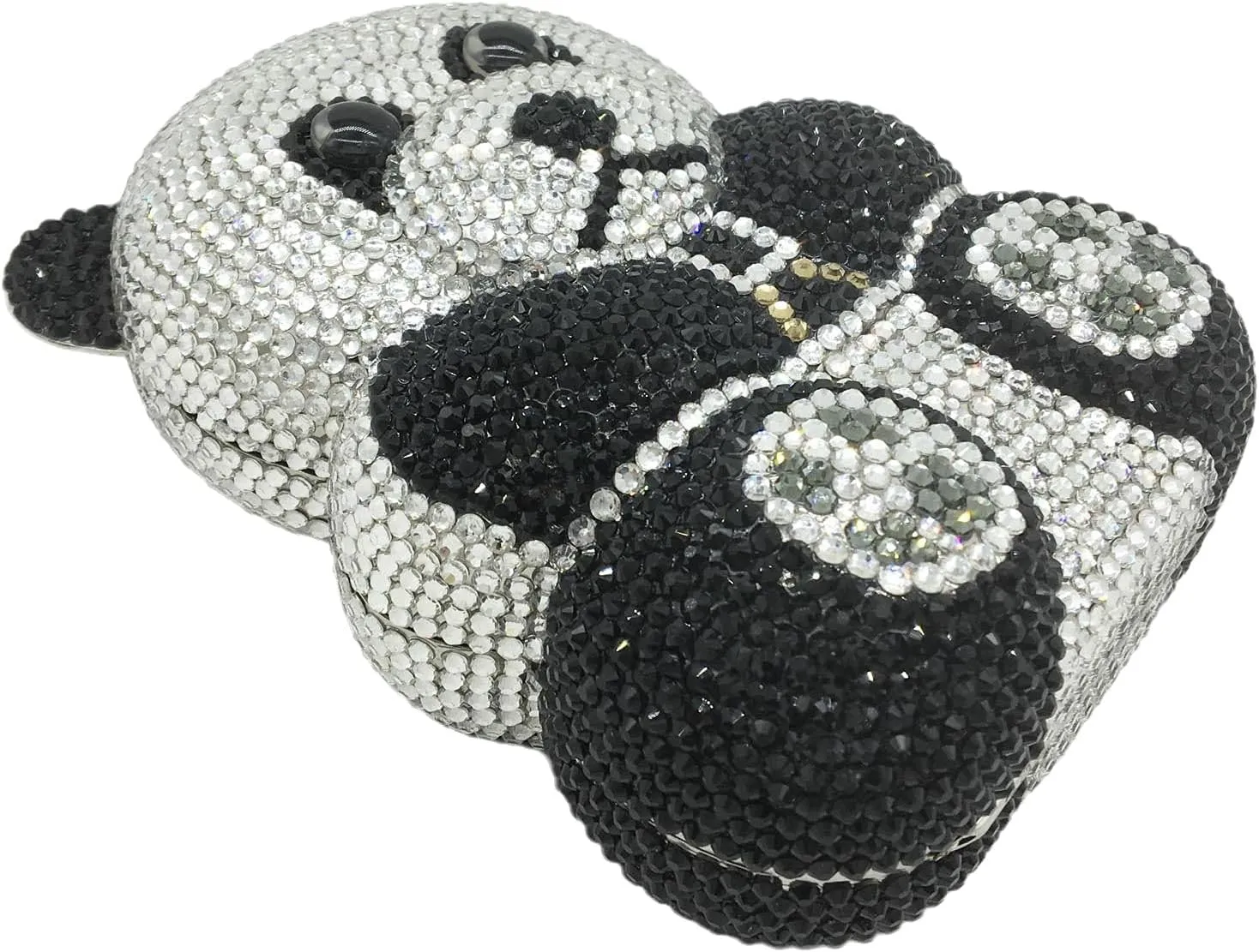 Boutique De FGG Bear Evening Bags and clutches for Women Formal Crystal Clutch Purse Party Animal Rhinestone Handbags,Mini