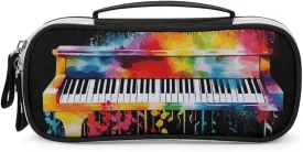 Colorful Piano Keyboard Music Note Leather Makeup Bag Portable Small Cosmetic Organizer Waterproof Toiletry Bags Brushes Pencils And Travel Make Up Accessories