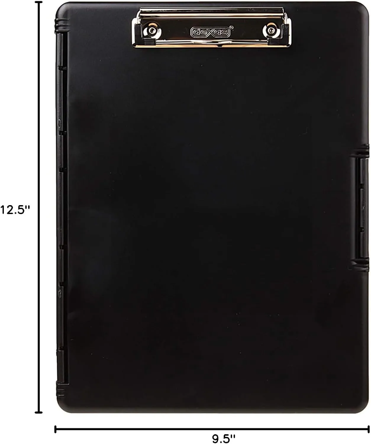 Dexas Slimcase 2 Plastic Clipboard with Storage and Side Opening, Black, Office Supplies Clipboards to Organize, Carry and Store, A4 Holder, Style and Functionality Nursing Clipboards