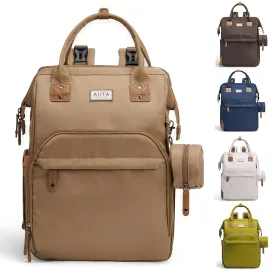 Diaper Bag Backpack, Multifunction Diaper Bag with Changing Station, Stylish Baby Bags, Large Unisex Diaper Backpack for Mom and Dad, Baby Registry Search, Portable Changing Pad  Coffee Brown