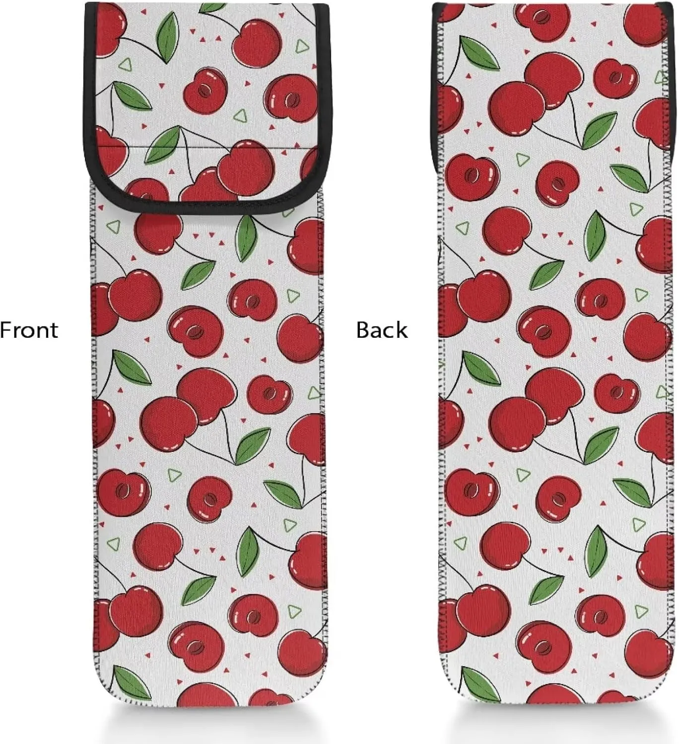 Flashideas Cherry Flat Iron Holder Travel Neoprene Storage Pouch Case Bag Neoprene Straightener Holder and Silicone Hot Hair Tools Universal Curling Iron Cover Sleeve Hot Tools Travel Bag