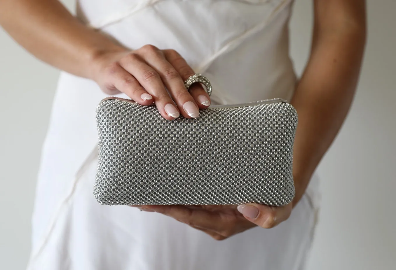 Gold Rhinestone Evening Clutch