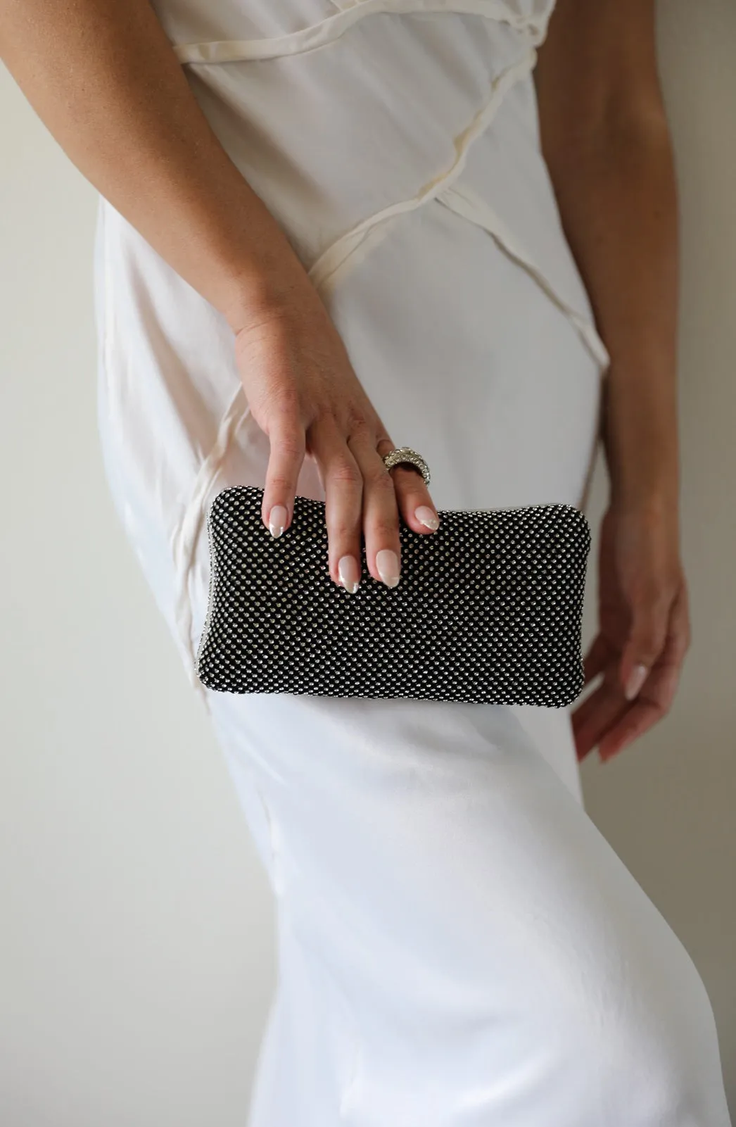 Gold Rhinestone Evening Clutch