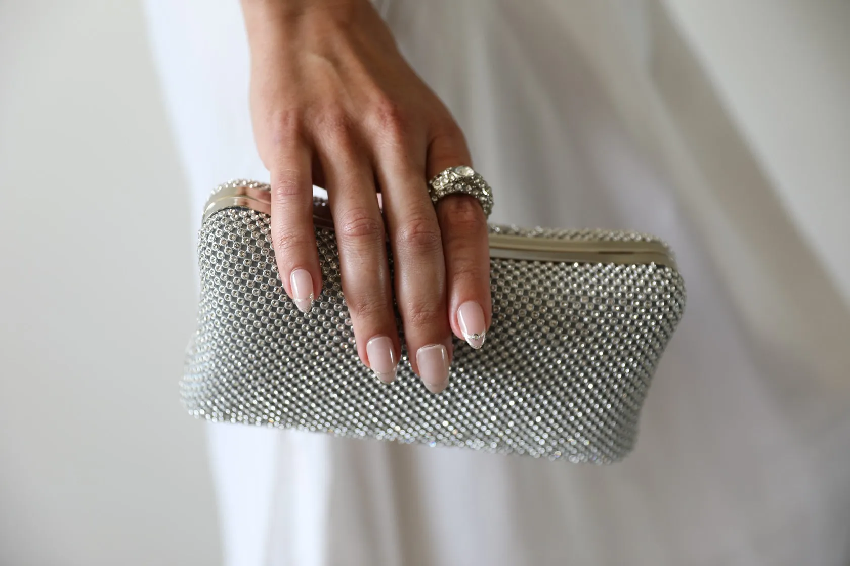 Gold Rhinestone Evening Clutch