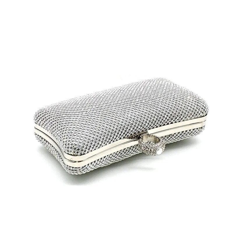 Gold Rhinestone Evening Clutch