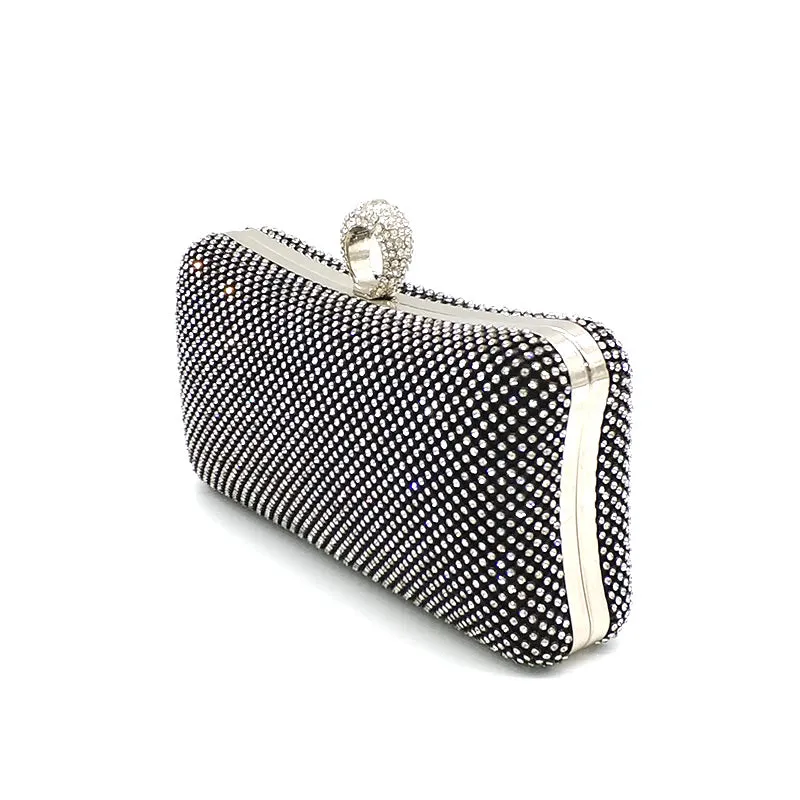 Gold Rhinestone Evening Clutch