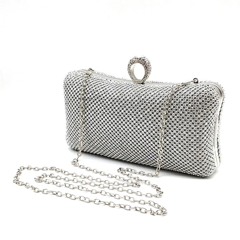Gold Rhinestone Evening Clutch