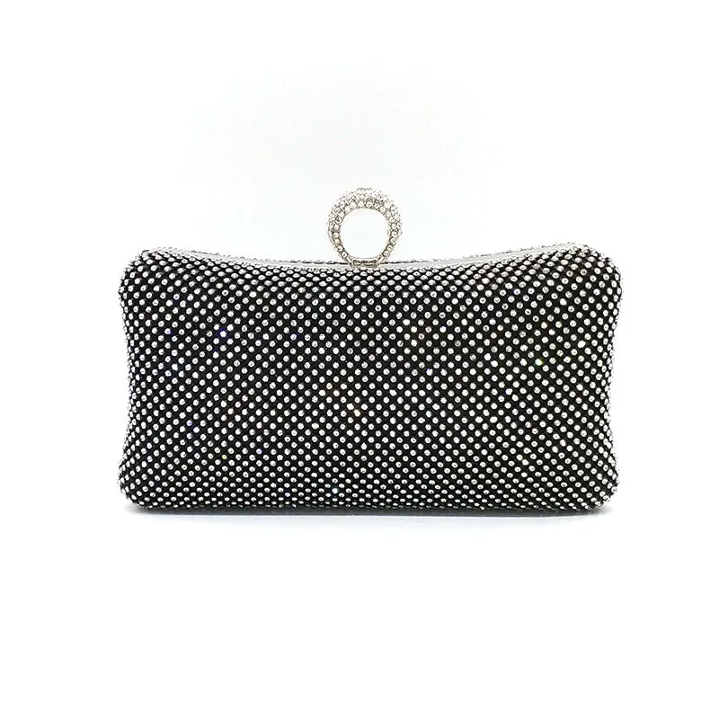 Gold Rhinestone Evening Clutch