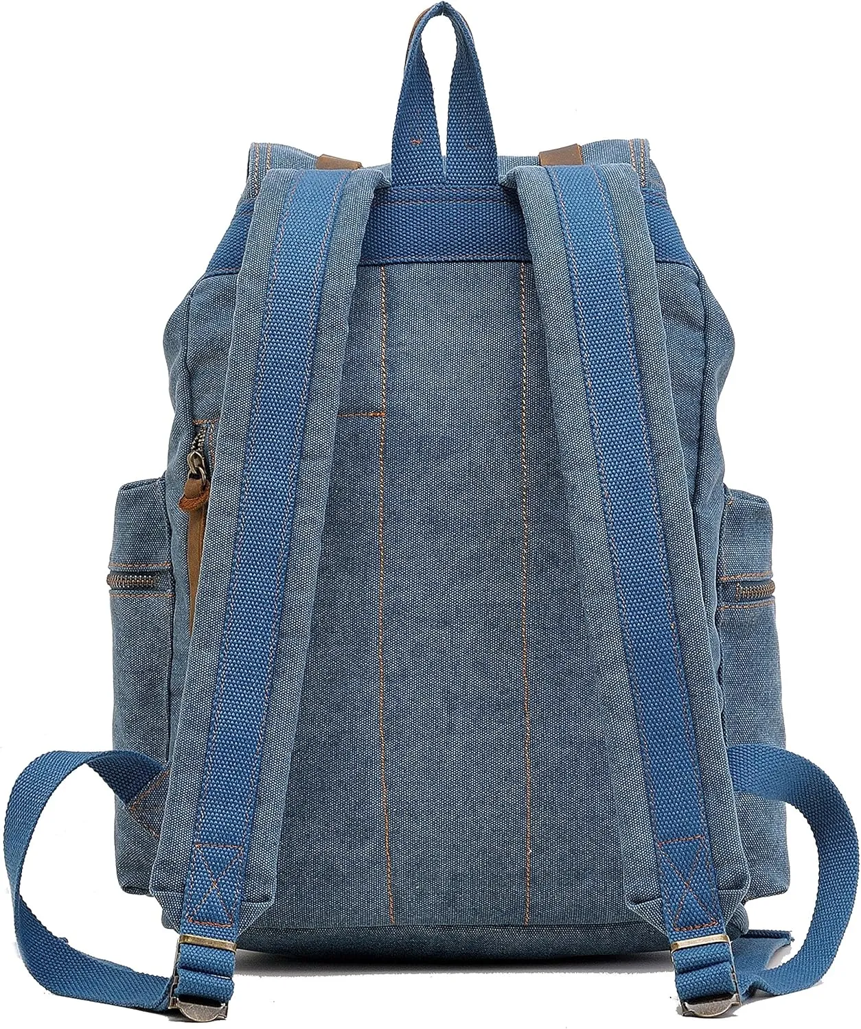 HuaChen Vintage Canvas Backpack, Large Capacity Travel Rucksack for Men Women,Hiking, Camping, School, and Outdoor Activities