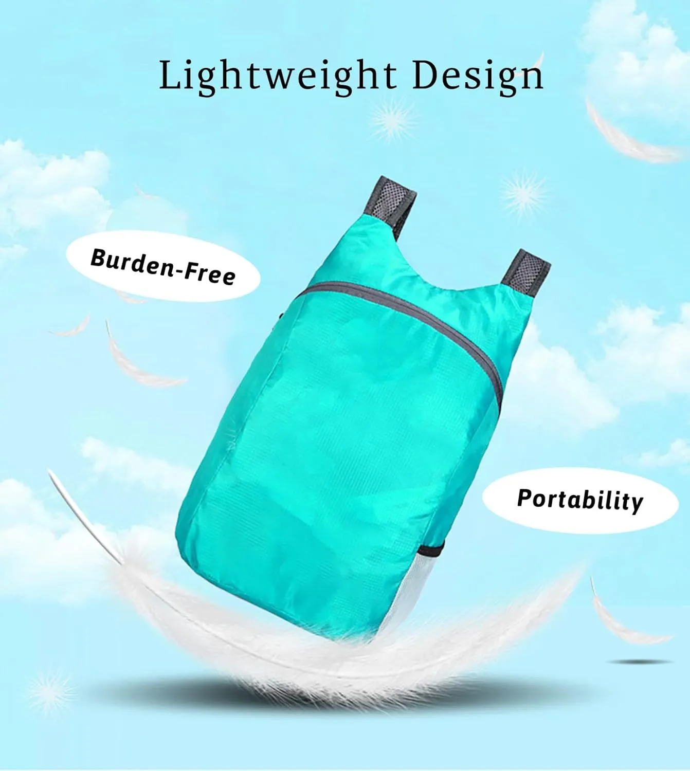 Lightweight Foldable Waterproof Backpack For Men Women Outdoor Sports Travel Leisure Bag Hiking Small Daypack 20L (Green-B)