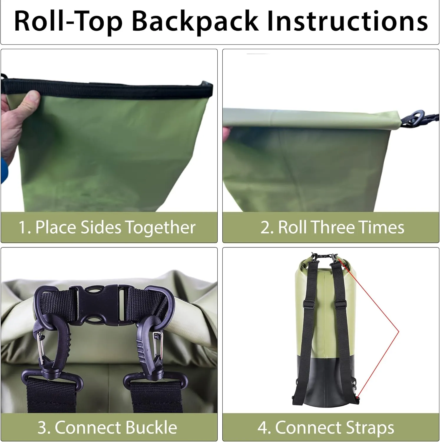 Maloo 30L Heavy Duty 100% Waterproof Roll-Top Dry Bag Backpack  Keeps Gear Dry for Fishing, Rafting, Kayaking, Beach, Boating, Hiking, and Camping - Travel Safe - Easy To Use Dry Bag Backpack