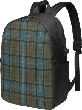 Paisley District Tartan Usb Travel Laptop Backpack  Durable Polyester Backbag With Charging Port & Headphone Jack