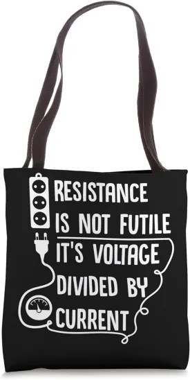 Resistance Voltage And Current Electrician Design Tote Bag