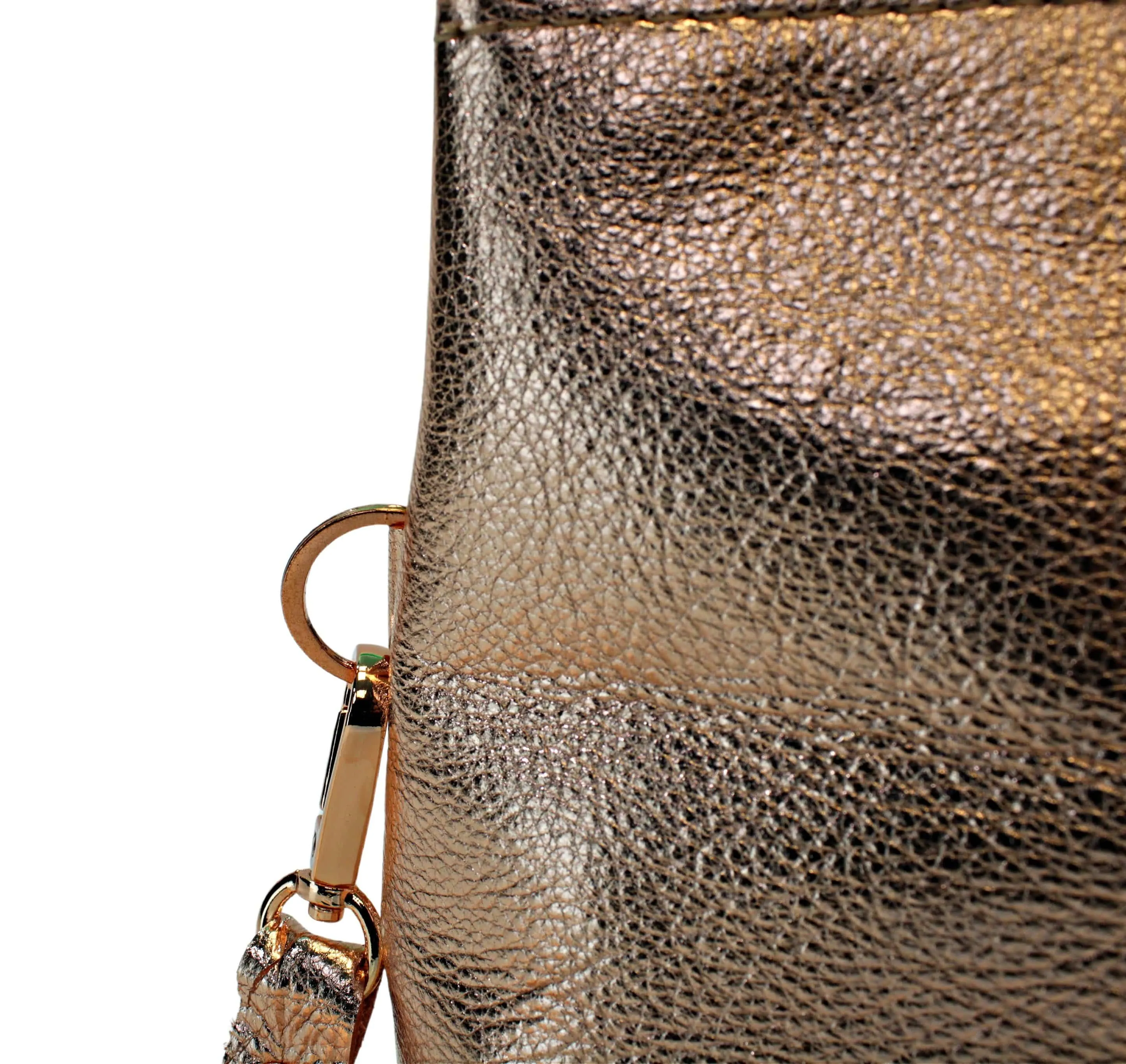Rose Gold Zippered Clutch Wristlet
