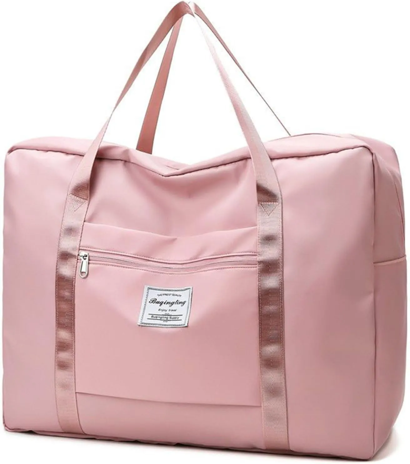 Travel Duffel Bag with Wide Shoulder Strap - Water-resistant Storage Bag with Wet Compartment and Expandable Space - Large Weekender Bag for Men and Women - Ideal Sports Tote Gym Bag (Pink, X-Large)
