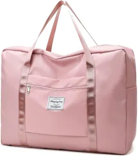 Travel Duffel Bag with Wide Shoulder Strap - Water-resistant Storage Bag with Wet Compartment and Expandable Space - Large Weekender Bag for Men and Women - Ideal Sports Tote Gym Bag (Pink, X-Large)