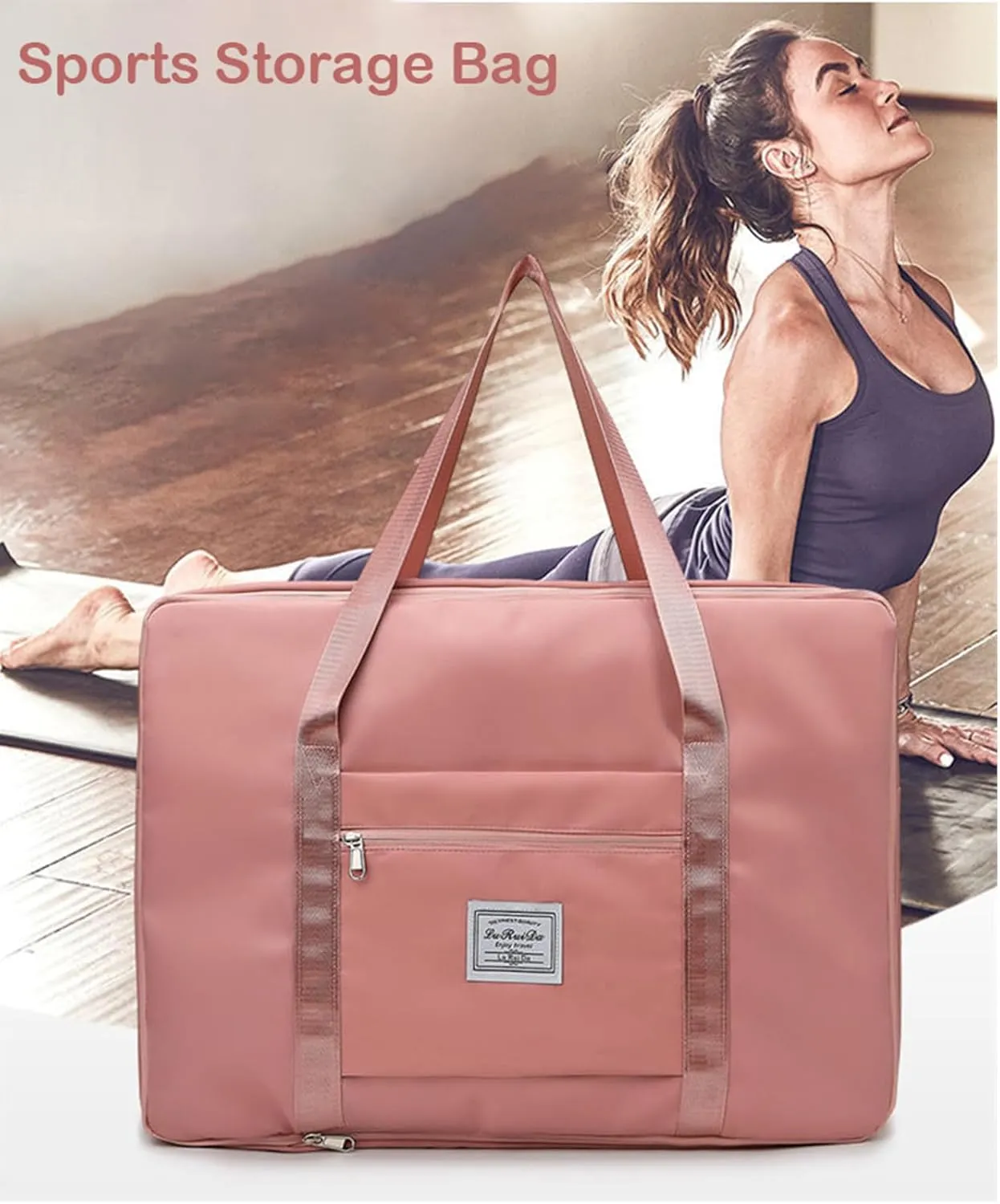 Travel Duffel Bag with Wide Shoulder Strap - Water-resistant Storage Bag with Wet Compartment and Expandable Space - Large Weekender Bag for Men and Women - Ideal Sports Tote Gym Bag (Pink, X-Large)
