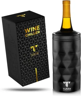 Wine Cooler - Insulated Portable Champagne Bucket - Wine Chiller For Bottles Fits Standard 750ml Bottles - Iceless Champagne Chiller -A Perfect Valentine Gift For Wine Lovers