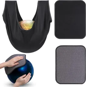 Zhanmai Bowling Ball Polisher and 2 Pieces Towel 10 x 8 Inches Bowling Accessories See Saw Bag Cleaner Black Microfiber Polisher Easy Grip Rag